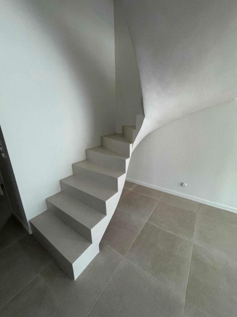escalier en béton ciré ad lucem par scal'in